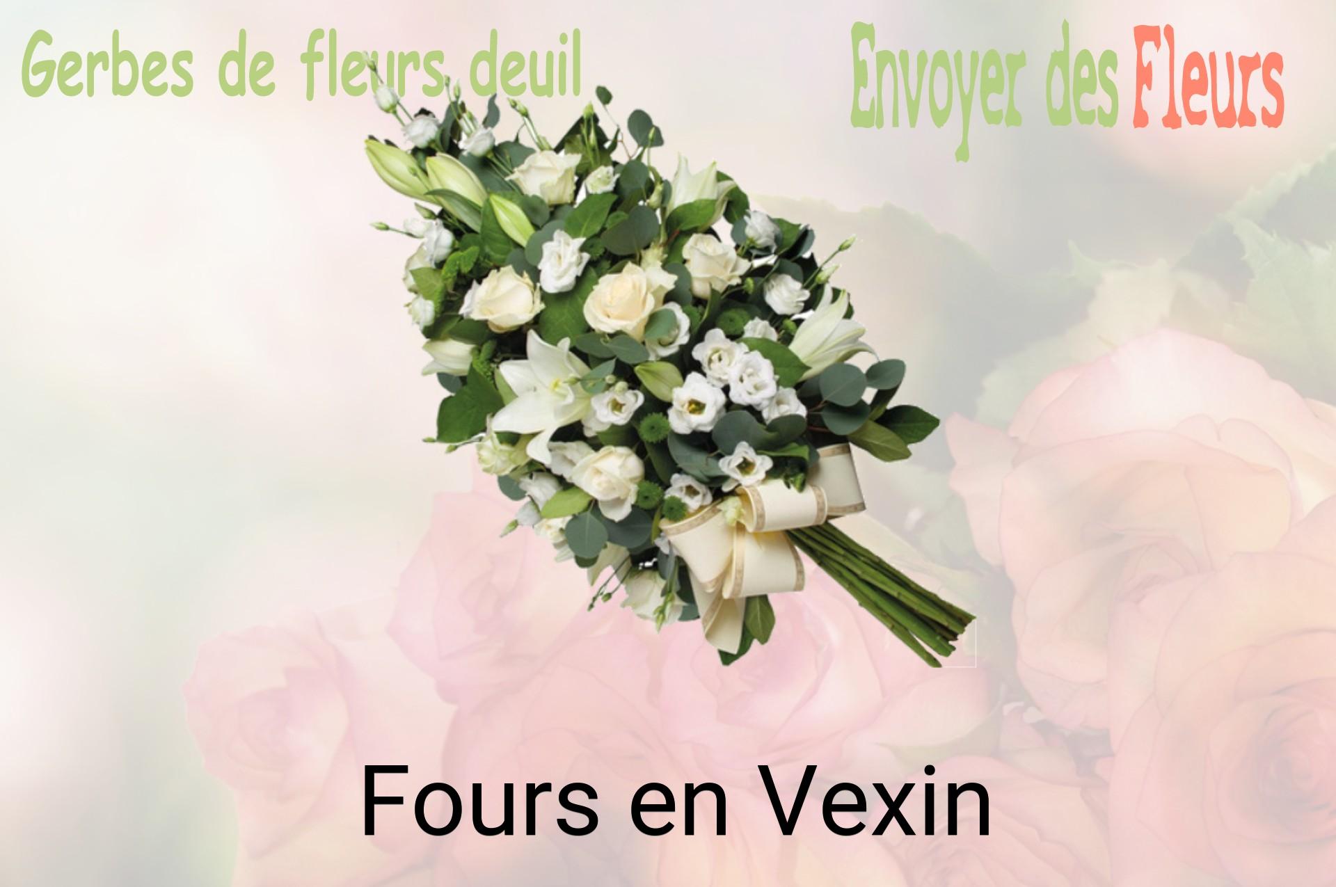 Gerbe de fleurs de deuil livrée à Fours-en-Vexin
